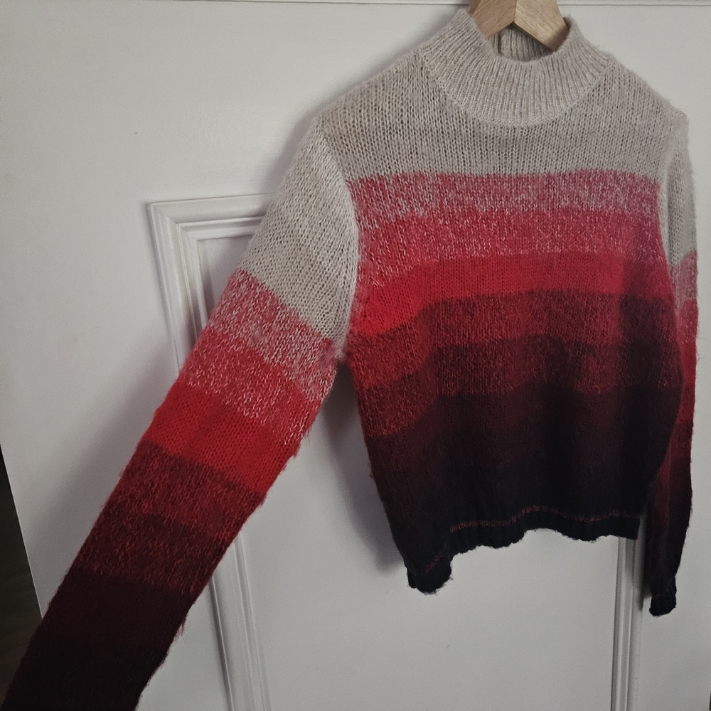 American Eagle Boxy Striped Acrylic Crewneck Sweater - Picture 6 of 9